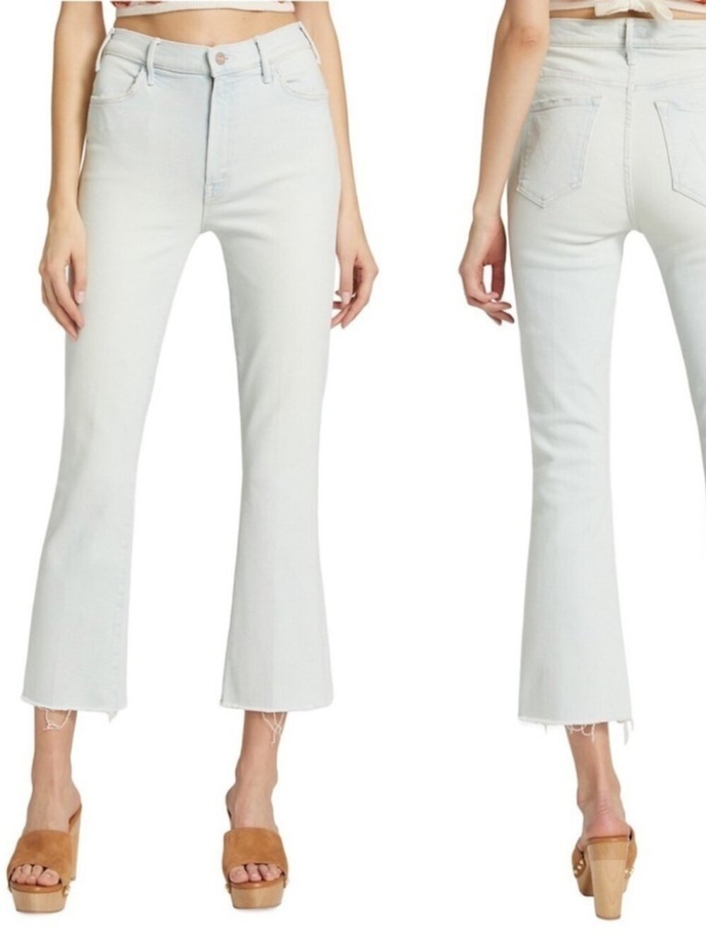 Mother The Hustler Ankle Fray‎ Jeans in Pina Colada Paradise 25
